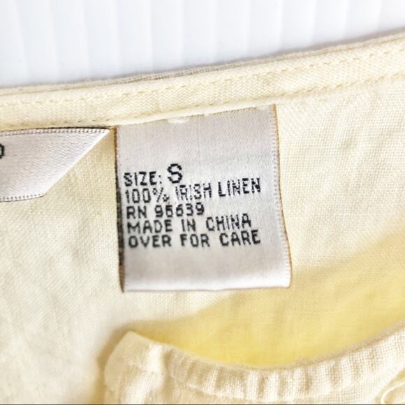 Edward Irish Linen Swirly Embroidered Blouse - Picture 10 of 11